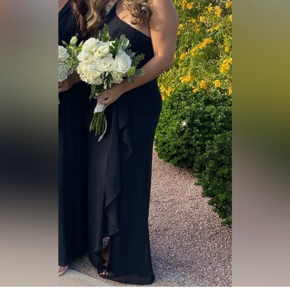 David’s bridal dress black chiffon - Picture 2 of 3